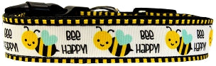 Bee Happy Nylon Collar