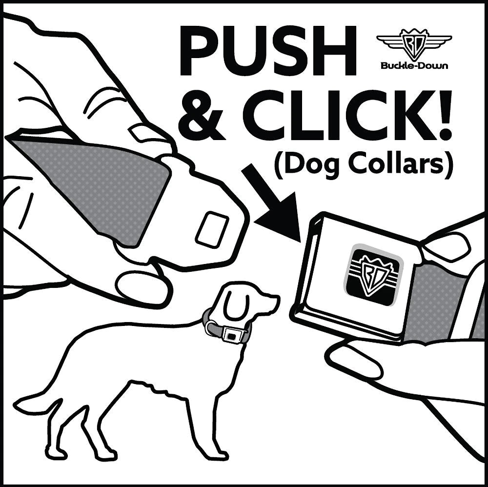 Buckle-Down Batman Black and Yellow Seatbelt Buckle Dog Collar