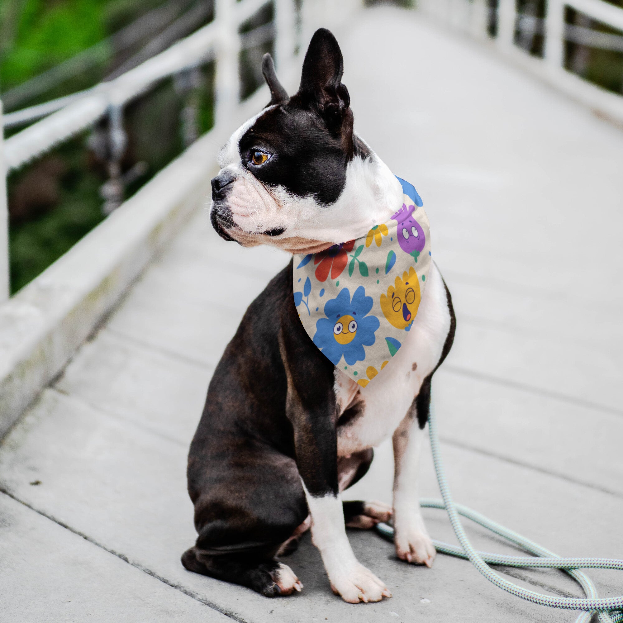 Cute Flowers Dog Bandana