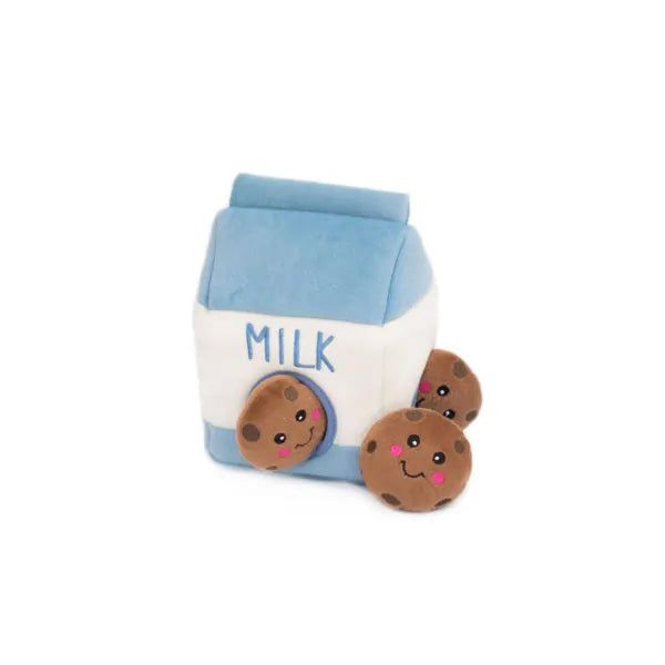 ZippyPaws Zippy Burrow Milk and Cookies Hide and Seek Puzzle Dog Toy