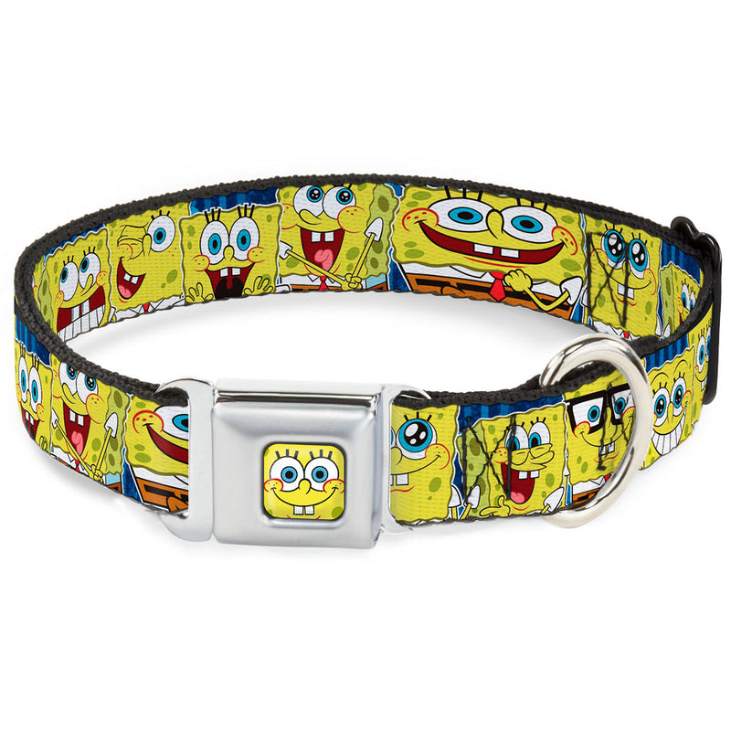 Buckle-Down Sponge Bob Face Seatbelt Buckle Collar