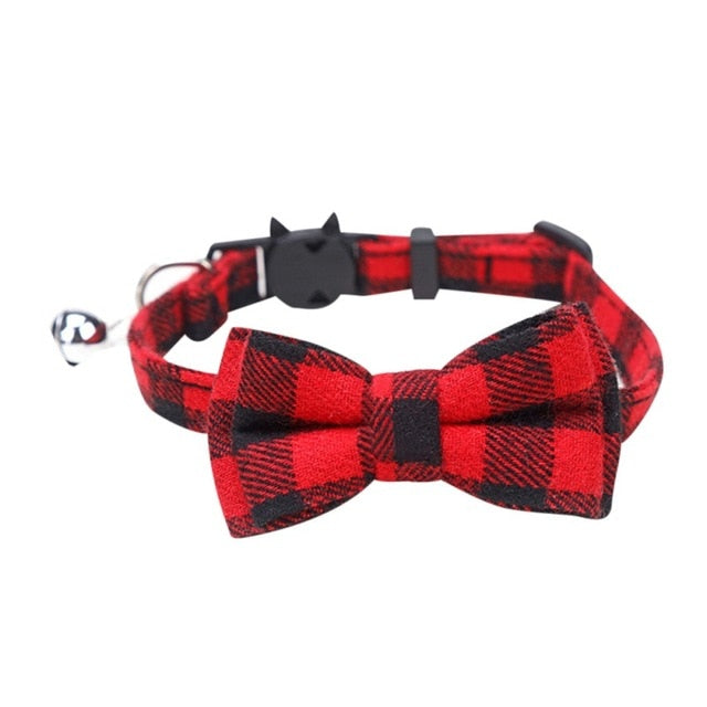 Safety Elastic Bowtie With Bell Small Dog Cat Collar Safe Soft Fruit Pattern Pet Products Dog Collar pet supplies