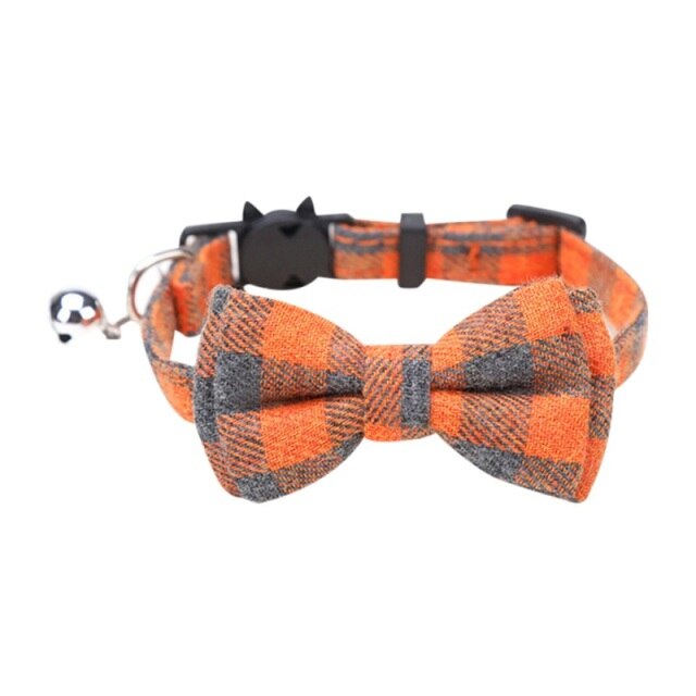 Safety Elastic Bowtie With Bell Small Dog Cat Collar Safe Soft Fruit Pattern Pet Products Dog Collar pet supplies