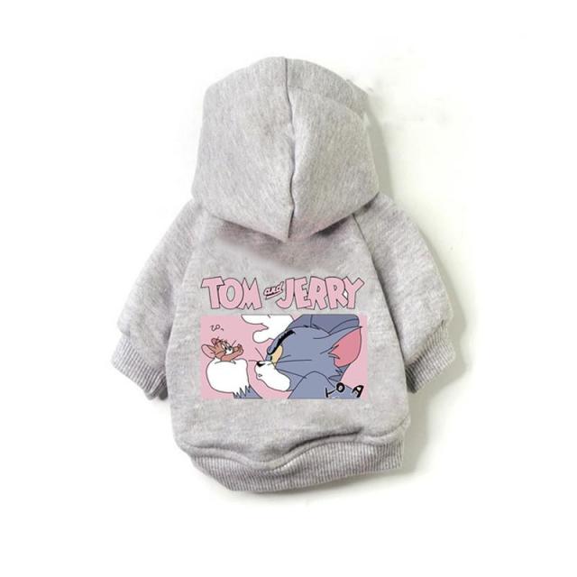 Tom and jerry hoodie gray