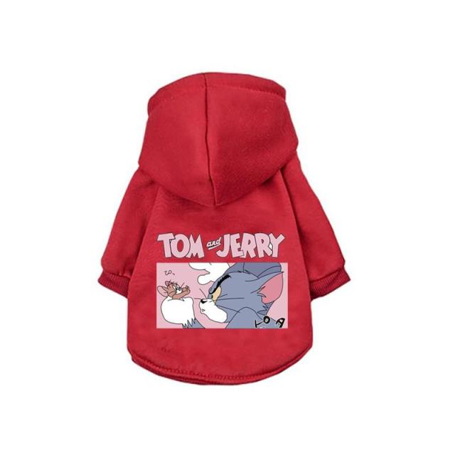 Tom and jerry hoodie burgundy