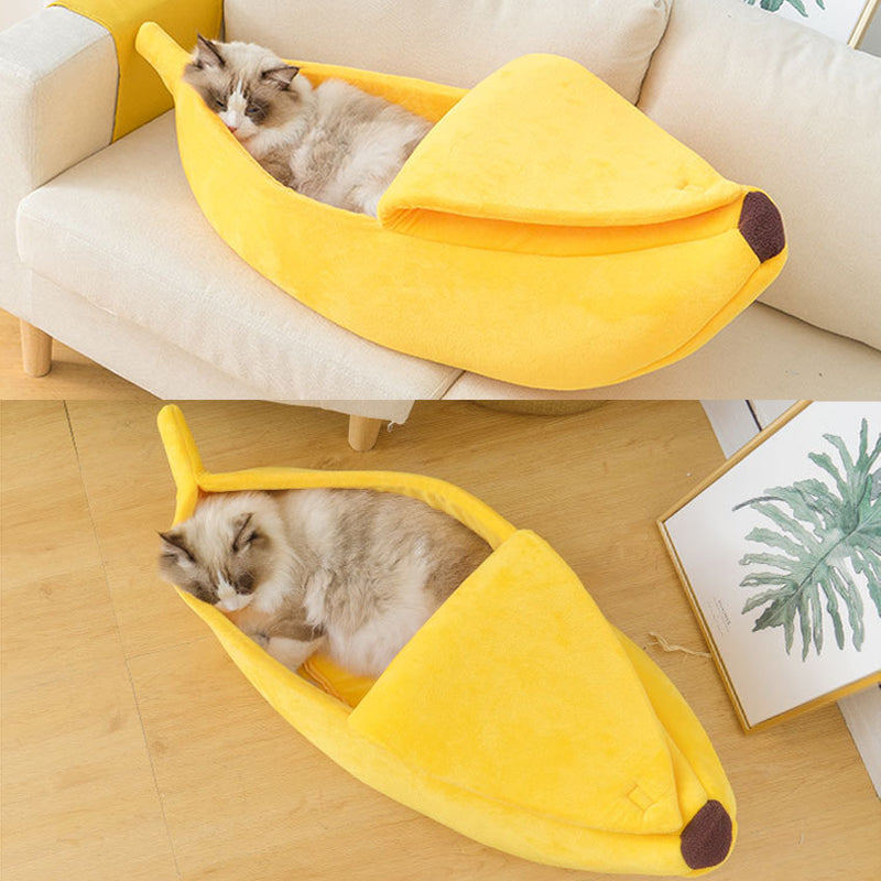 Small pet banana bed