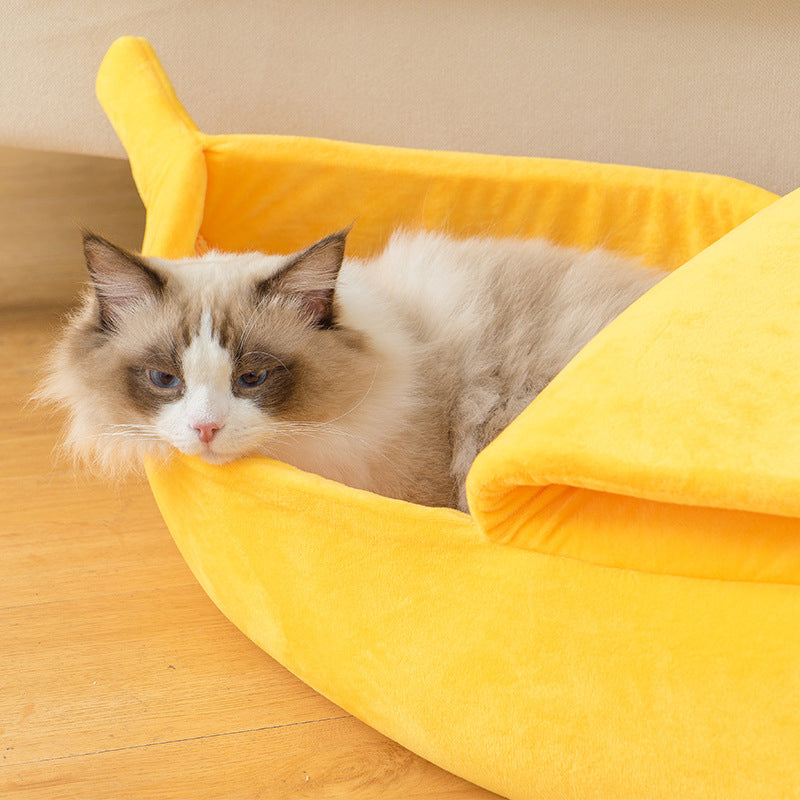 Small pet banana bed