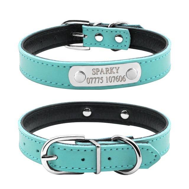 Leather Personalized Dog Collar - Pawfiestastore