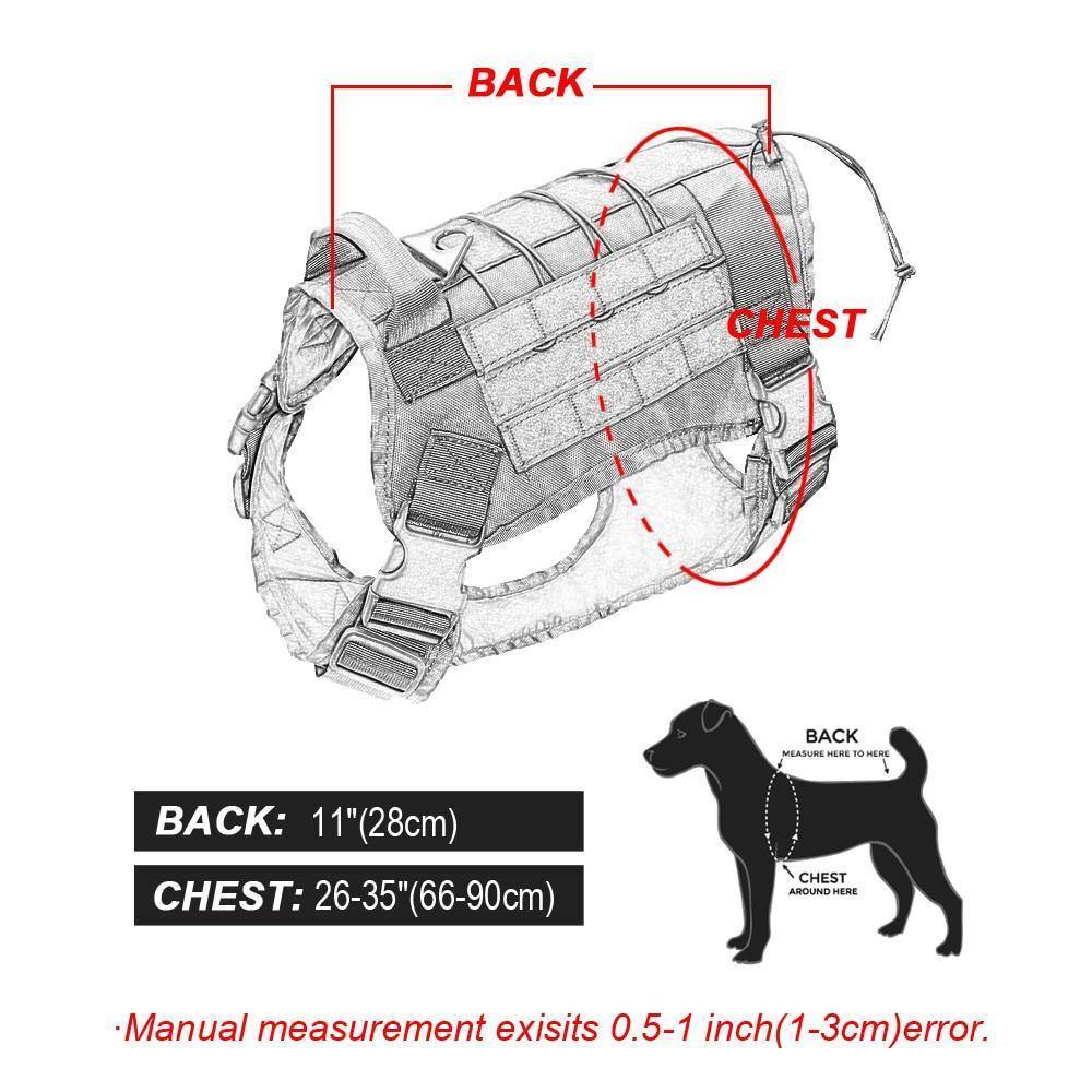 Tactical Dog Military vest K9 - Pawfiestastore