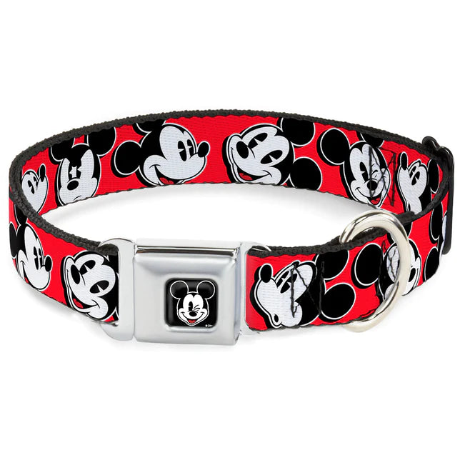 Buckle-Down Mickey Mouse Winking Seatbelt Buckle Dog Collar